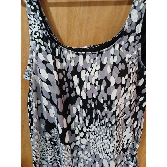 Swimsuits For All, Gray/ White Animal Print /Tankini Top with Tie On Side/ Sz 22 - Picture 2 of 16